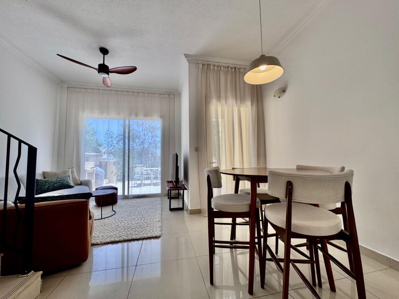Open plan living and dining room